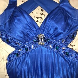 Floor length Royal Blue gown